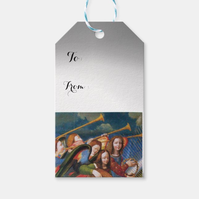 ETIQUETAS PARA REGALOS ANGELS DE NAVIDADES MUSICALES (Anverso)