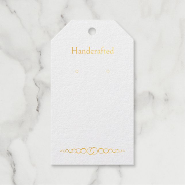Etiquetas Para Regalos Anillos de oro personalizado Colgando Tarjetas de  (Anverso)