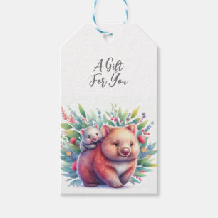 Etiquetas Para Regalos Animal salvaje wombat