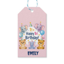 Animales Adorables Feliz primer cumpleaños