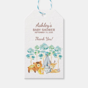 Etiquetas Para Regalos Animales de bosque tribal Baby Shower favorecen et