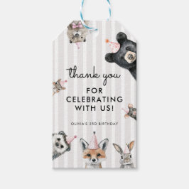 Etiquetas Para Regalos Animales de fiesta del bosque Cumpleaños Favor