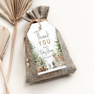 Etiquetas Para Regalos Animales de Forest Woodland Baby Shower Gracias