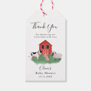 Etiquetas Para Regalos Animales de granja de maíz dulce Baby Shower Favor
