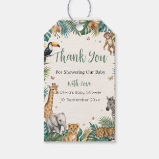 Etiquetas Para Regalos Animales de Safari | Baby Shower Selva Tropical