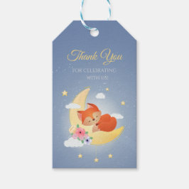 Etiquetas Para Regalos Animales de Woodland lindo zorro gracias