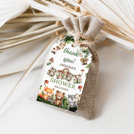 Etiquetas Para Regalos Animales del bosque Botánico Gracias por venir al