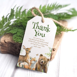 Etiquetas Para Regalos Animales del Bosque Fiesta de Cumpleaños del Salva