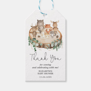 Etiquetas Para Regalos Animales rústicos de bosque forestal favorecen a B
