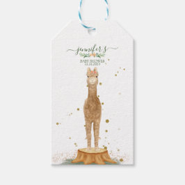 Etiquetas Para Regalos Animals Alpaca script baby shower birthday