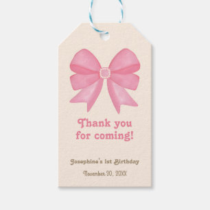 Etiquetas Para Regalos Aniversario de Abeja Rosa Mínimo
