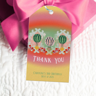 Etiquetas Para Regalos Aniversario de cumpleaños de niños con globos aero