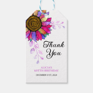 Etiquetas Para Regalos Aniversario de la Fosa Morada del Girasol Gracias