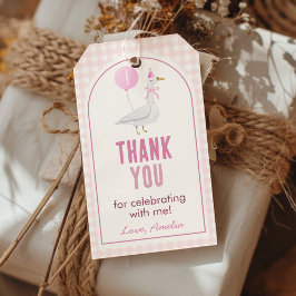 Etiquetas Para Regalos Aniversario de la muerte de un Chica de un globo a