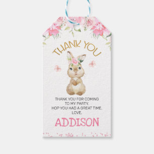 Etiquetas Para Regalos Aniversario del Abundante de Pink Floral Furry