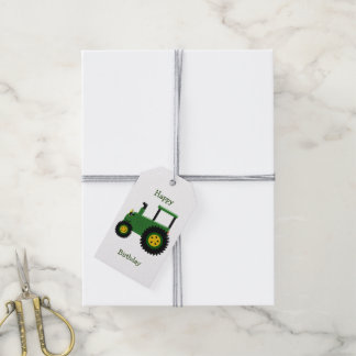 Etiquetas Para Regalos Aniversario personalizado del diseño de tractores