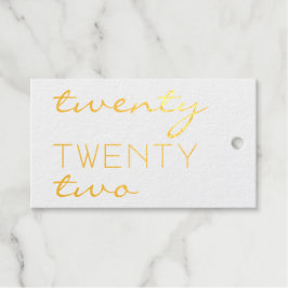 Etiquetas Para Regalos Año personalizado 2022 Typografía moderna elegante