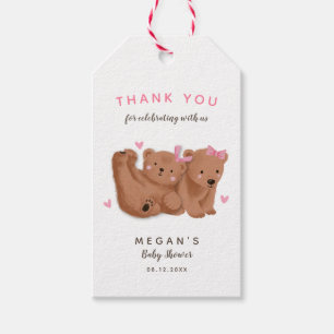 Etiquetas Para Regalos Años gemelos Chicas Baby Shower Gracias 