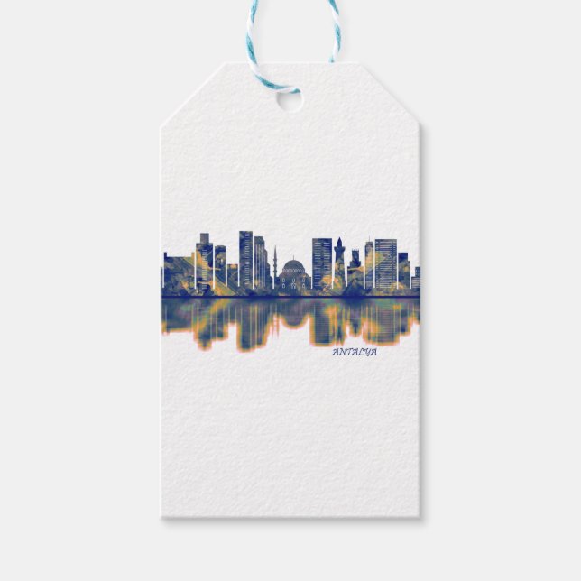 Etiquetas Para Regalos Antalya Skyline (Anverso)