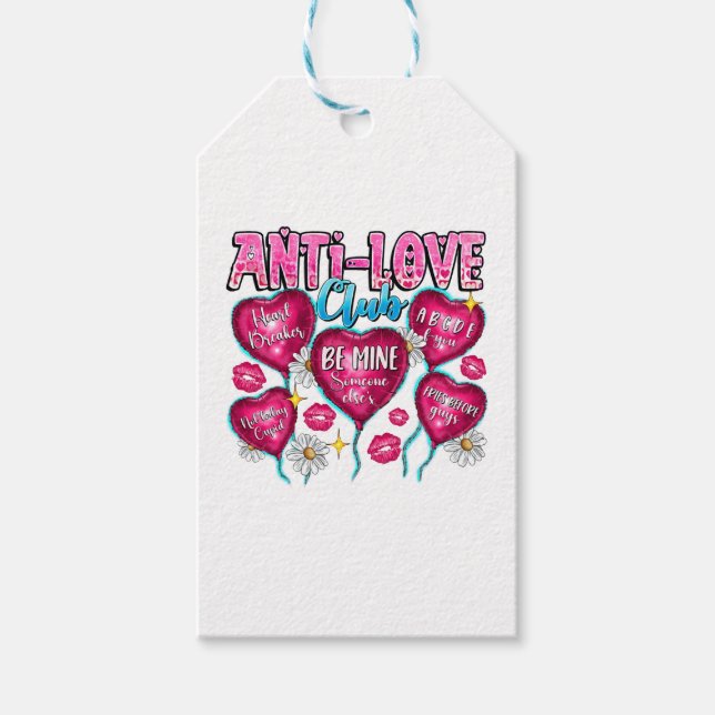 Etiquetas Para Regalos Anti Love Club (Anverso)