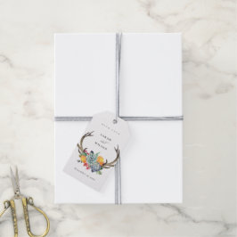 ETIQUETAS PARA REGALOS ANTLER FLORENTE SUCULENTE BOHEMIAN ALLURE MONOGRAM