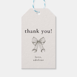 Etiquetas Para Regalos Anuncio de graduación con lazo Coquette Gracias