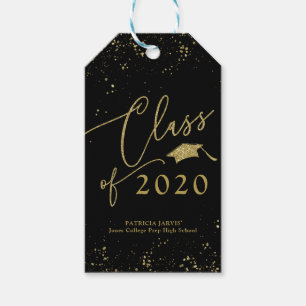Etiquetas Para Regalos Anuncio de graduación de letra script chic con bri
