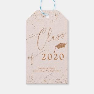 Etiquetas Para Regalos Anuncio de graduación de letra script chic con bri