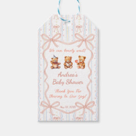 Etiquetas Para Regalos Apenas Podemos Esperar Cinta de Encaje Rosa Baby S