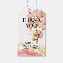 Etiquetas Para Regalos Apenas Podemos Esperar Rosa Sonrosado Y Dorado Abs