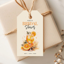 Etiquetas Para Regalos Aperol Spritz Watercolor Bridal Shower