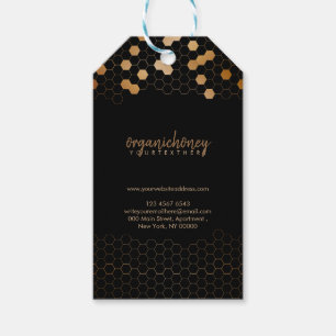 Etiquetas Para Regalos Apicultor de Oro Negro Cera de Abeja Panal de Miel