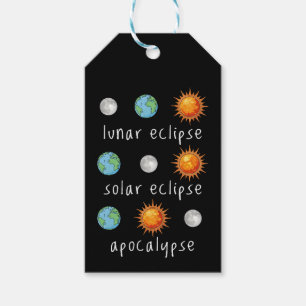 Etiquetas Para Regalos Apocalipsis divertido eclipse lunar solar