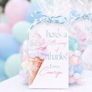 Etiquetas Para Regalos Aquí está la información, Fiesta de Helado, Dulce