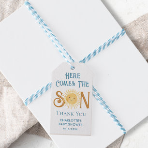 Etiquetas Para Regalos Aquí viene el Baby Shower del niño