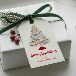 Etiquetas Para Regalos Árbol de aluminio de Navidades modernos de mediado