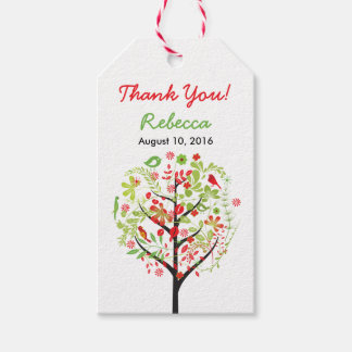 Etiquetas Para Regalos Árbol de aves vitales murciélagos Mitzvah Gracias 