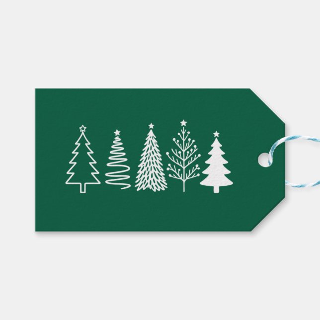 Etiquetas Para Regalos Árbol de Navidad (Frente (Horizontal))