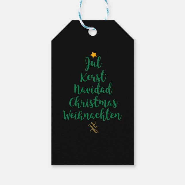 Etiquetas Para Regalos árbol de navidad (Anverso)