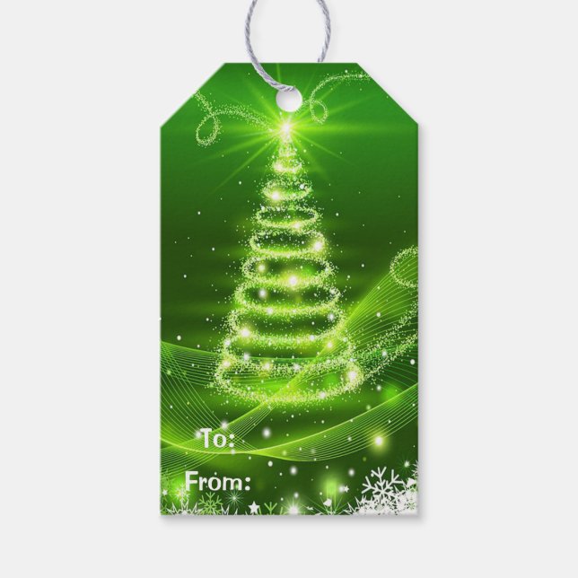 Etiquetas Para Regalos Árbol de Navidad (Anverso)