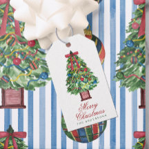 Árbol de Navidad con Arco Clásico de Acuarela