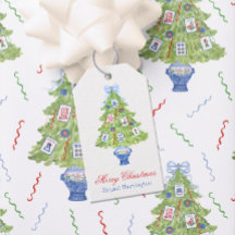 Árbol de navidad de acuarela Mahjong