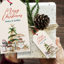 Árbol de Navidad de arena reunión de muñeco de nie