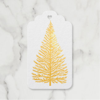 Etiquetas Para Regalos Árbol de Navidad de papel de aluminio