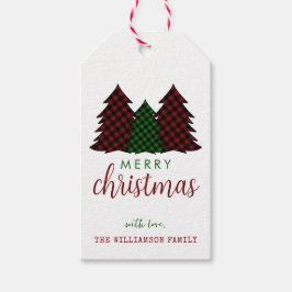 Etiquetas Para Regalos Árbol de navidad del patrón revestido de navidad