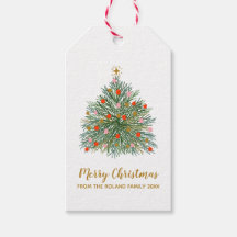 Árbol de Navidad dibujado a mano a mediados del si