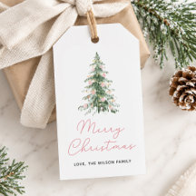 Árbol de Navidad en acuarela boho alegre