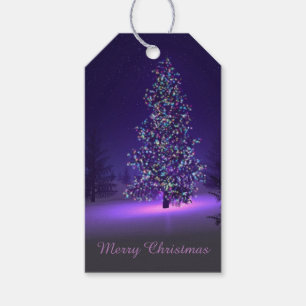 Etiquetas Para Regalos Árbol de Navidad Lite en la nieve