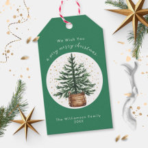 Árbol de Navidad Minimalista Simple Acuarela Moder