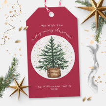 Árbol de Navidad Minimalista Simple Acuarela Moder